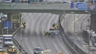 D-100 Karayolunda koşan başı boş atlar trafiği birbirine kattı