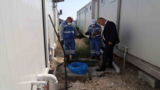 Diyarbakırda konteyner kentte kış öncesi altyapı hazırlıkları yapılıyor