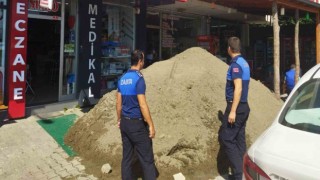 Dükkan önüne kum döken şahsa 30 bin TL ceza