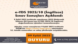e-YDS 2023/10 sonuçları açıklandı