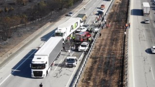 Edirnedeki kazada ölü sayısı 2ye yükseldi: Olay yeri havadan görüntülendi