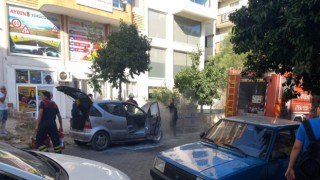 Efelerde araç yangını