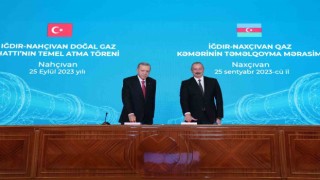 Erdoğan ve Aliyev, Iğdır-Nahçıvan Doğalgaz Boru Hattı temelini attı