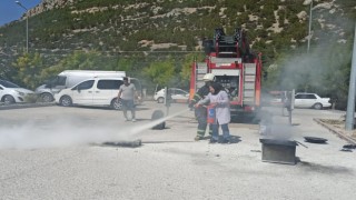 Ermenek Devlet Hastanesinde yangın tatbikatı