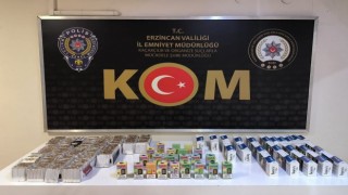 Erzincanda 15 bin 732 adet makaron ele geçirildi