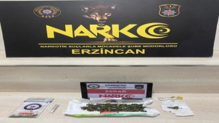 Erzincanda bir miktar esrar ele geçirildi