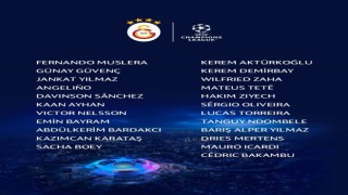 Galatasaray, UEFA Şampiyonlar Ligi kadrosunu açıkladı