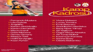 Galatasarayın kamp kadrosu belli oldu