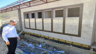 Gediz Ilıca Termal Tatil Köyünde banyolar inşaatında sona yaklaşıldı