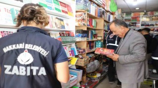 Hakkaride okul malzemeleri satışı yapan işletmeler denetlendi