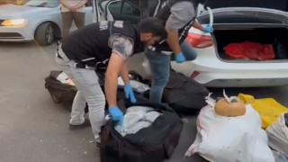 Hastane bahçesinde 9 kilo 500 gram uyuşturucu yakalandı