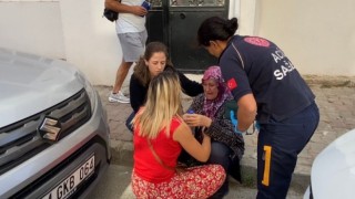 Kartalda eşine bıçakla saldırdı, çocukları engel olmaya çalıştı