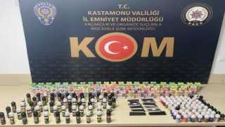 Kastamonuda yüzlerce makaron ele geçirildi