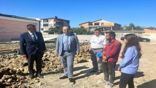 Kaymakam yapımı devam eden binaları inceledi