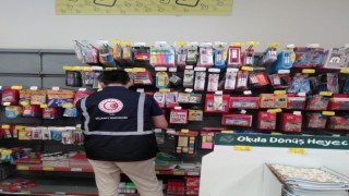 Kırtasiyelerde etiket denetimi yapıldı