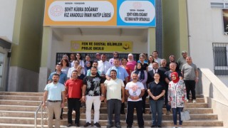 Koca, uyum haftasında öğrenci ve öğretnmenlerle bir araya geldi