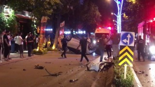 Kocaelide kontrolden çıkan otomobil takla attı: 3 yaralı