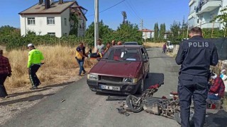 Konyada otomobil ile elektrikli bisiklet çarpıştı: 2 yaralı