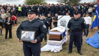 Kosovalı şehit polis Afrim Bunjaku, devlet töreniyle toprağa verildi