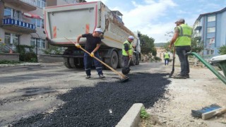 Kütahyanın Cumhuriyet Mahallesinde asfalt mesaisi