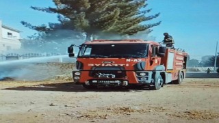 Mardinde evin bahçesinde çıkan yangın korkuttu