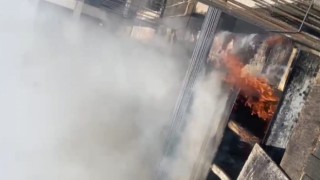 Mardinde inşaat alanında yangın