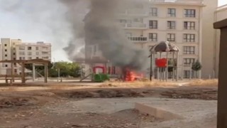 Mardinde parkta çıkan yangın korkuttu