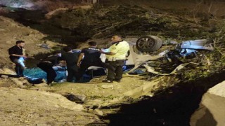 Menfeze uçan otomobilin sürücüsü hayatını kaybetti