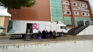 Mobil kanser tırı Gölyakada tarama yaptı
