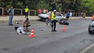 Motosikletiyle otomobile çarpan Rus sürücü ağır yaralandı