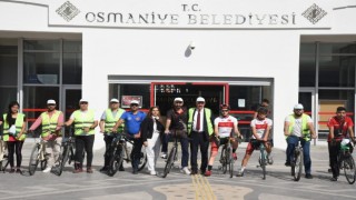 Osmaniyede Avrupa Hareketlilik Haftası nedeniyle bisiklet turu düzenledi