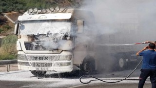 Osmaniyede tırda çıkan yangın söndürüldü