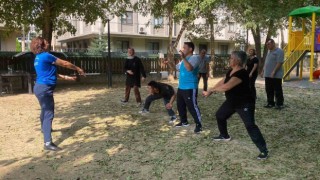 Özel çocuklar, sabah sporu ile iş başı yaptı