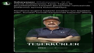 Sakaryasporda ayrılık: Taner Taşkın ile yollar ayrıldı