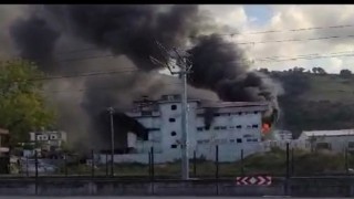 Samsunda fabrika yangını
