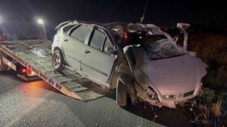 Şarampole yuvarlanan otomobil hurdaya döndü, sürücü hayatını kaybetti