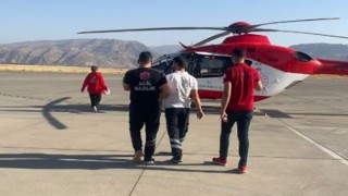 Şırnakta ambulans helikopter minik Aras için havalandı