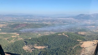 Somadaki orman yangınını söndürme çalışmaları devam ediyor