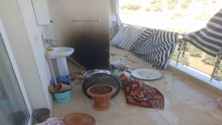 Tarhana kaynatırken alev alan ocak paniğe yol açtı