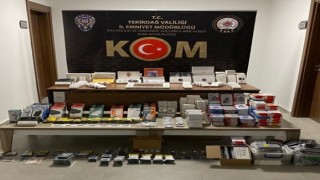 Tekirdağda 2 milyon değerinde elektronik cihaz malzemesi ele geçirildi