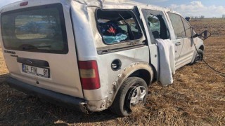 Tekirdağda takla atan araç tarlaya düştü: 1 yaralı