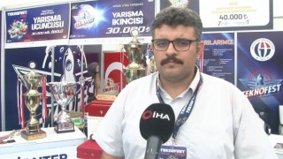 TEKNOFESTte 1inci olan depremzede öğrenciler ödüllerini Cumhurbaşkanı Erdoğandan aldı
