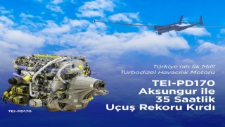 Türkiyenin ilk milli turbodizel havacılık motoru uçuş rekoru kırdı