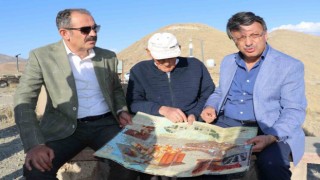 Vekil Türkmenoğlundan 61 yıldır Çavuştepe Kalesinde bekçilik yapan Kuşmana ziyaret