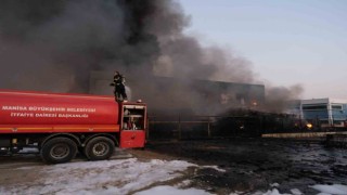 Yangın bitti her ihtimale karşı itfaiye 24 saat nöbette