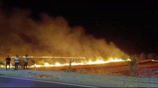 Adıyamanda korkutan anız yangını