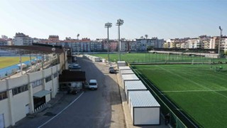 Adnan Menderes Stadyumuna konteynerler yerleştirildi