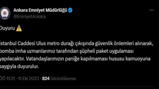 Ankara Emniyetinden şüpheli paket uygulamasıyla ilgili vatandaşlara uyarı