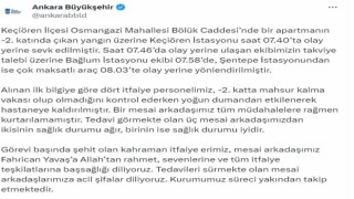 Ankarada çıkan yangında 1 itfaiye eri şehit oldu