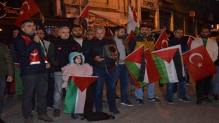 Artvin´de İsrail´in Gazze´deki hastaneye saldırısı protesto edildi